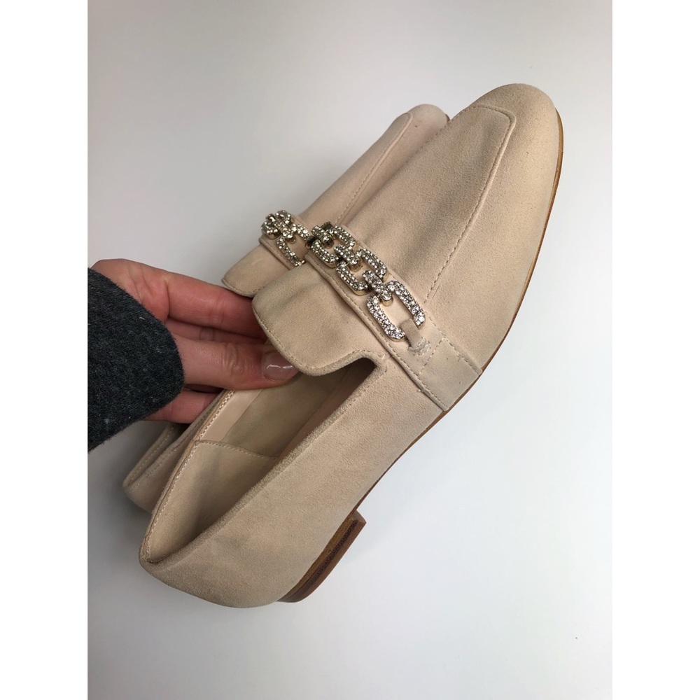 Blush Pink Size 6 Leather Loafer Ballet Flats